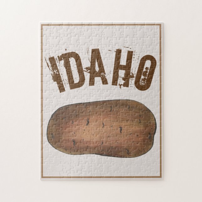 Puzzle Idaho ID Potato Cuit Pommes de terre Spuds Foin (Vertical)