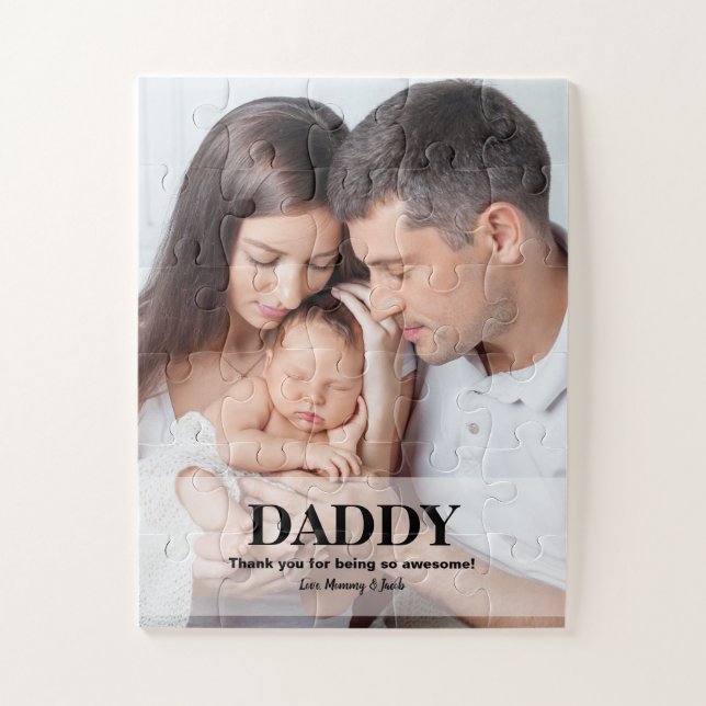 Puzzle Idée cadeau de fête des pères personnalisée Papa p (Vertical)
