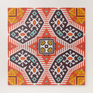 Puzzle Ikat Aztec : Textes à rayures ethniques