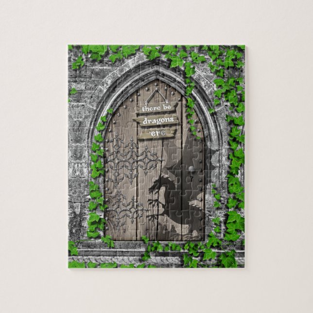 Puzzle Il y a Dragons King Arthur Medieval Dragon Door (Vertical)