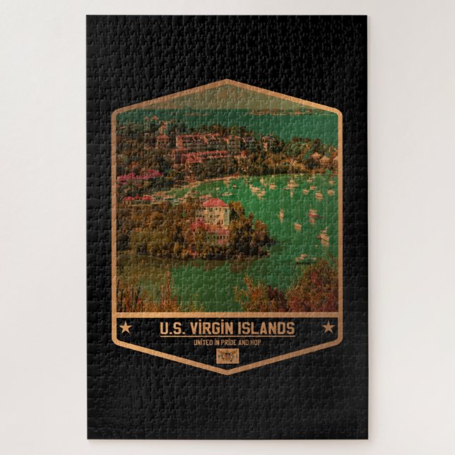 Puzzle Îles Vierges américaines (Vertical)