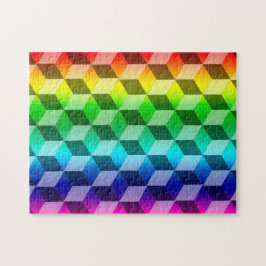 Puzzle - Illusion des blocs arc-en-ciel