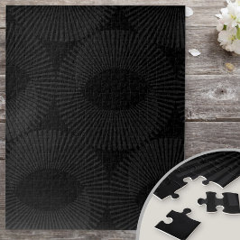 Puzzle Illusion géométrique de domino noir et gris solide