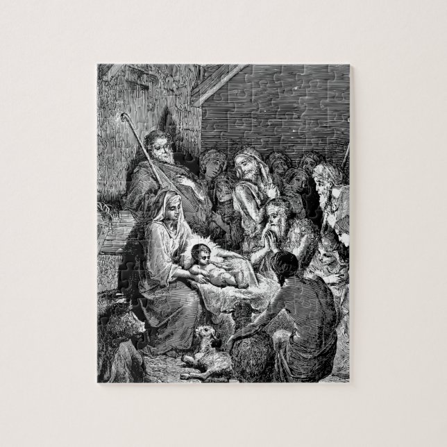 Puzzle Illustrated Christmas Nativity Scene (Vertical)