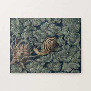 Puzzle Illustration Art Nouveau botanique escargot antiqu
