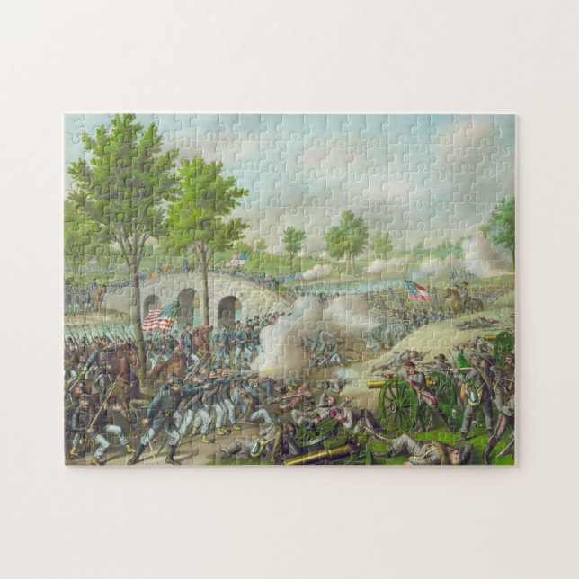 Puzzle Illustration Battle Antietam US Civil War, 1862, (Horizontal)