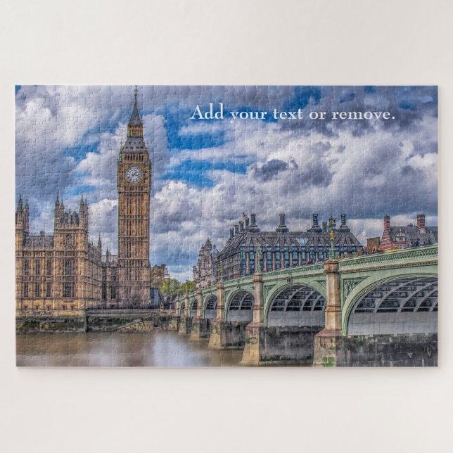 Puzzle Illustration: Big Ben & Westminster Bridge, Londre (Horizontal)