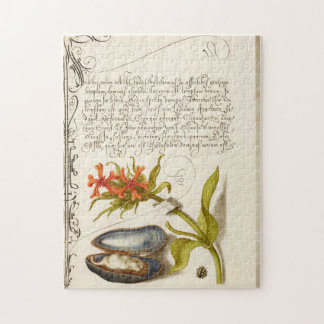 Puzzle Illustration botanique du texte de calligraphie an