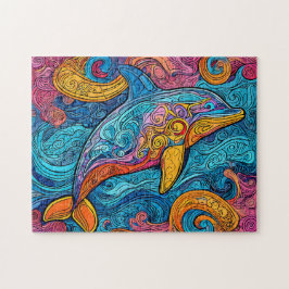 Puzzle Illustration colorée du dauphin.