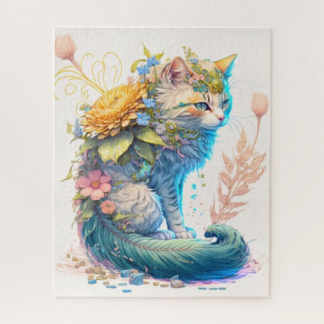 Puzzle Illustration d'artiste majestic Kitty Cat (Vertical)
