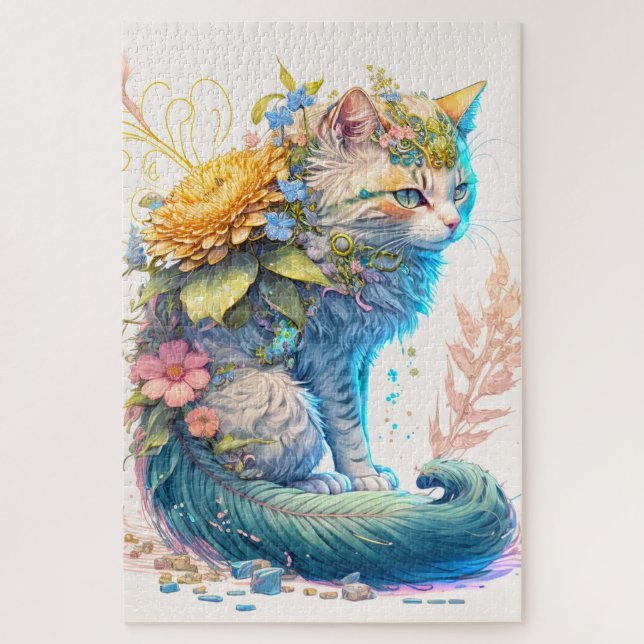 Puzzle Illustration d'artiste majestic Kitty Cat (Vertical)