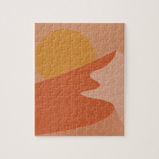 Puzzle Illustration de Abstract Desert Mountain Landscape (Vertical)