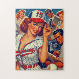Puzzle Illustration de baseball vintage