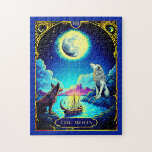 Puzzle Illustration de carte de tarot, La Lune