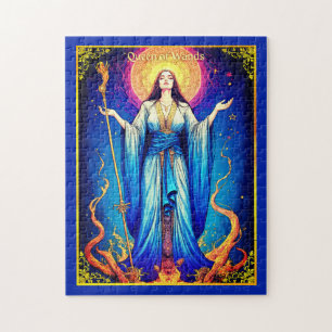 Puzzle Illustration de carte de tarot, Reine de Bâtons