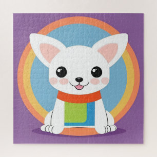 Puzzle Illustration de chien de dessin animé mignon