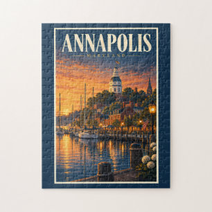 Puzzle Illustration de coucher de soleil à Annapolis Mary