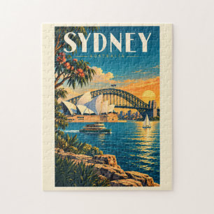 Puzzle Illustration de coucher de soleil à Sydney Austral