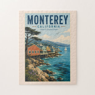 Puzzle Illustration de la baie de Monterey en Californie,