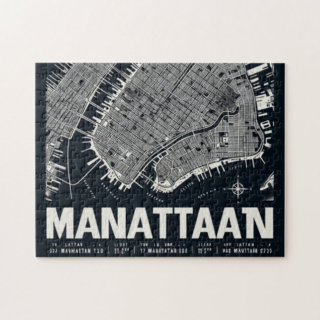 Puzzle Illustration de la carte de Manhattan (Horizontal)