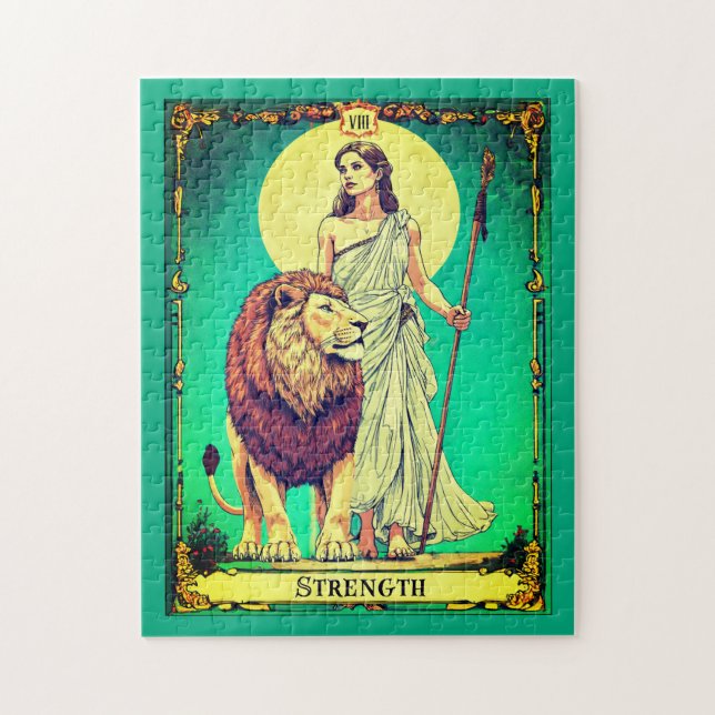 Puzzle Illustration de la carte Tarot, force (Vertical)