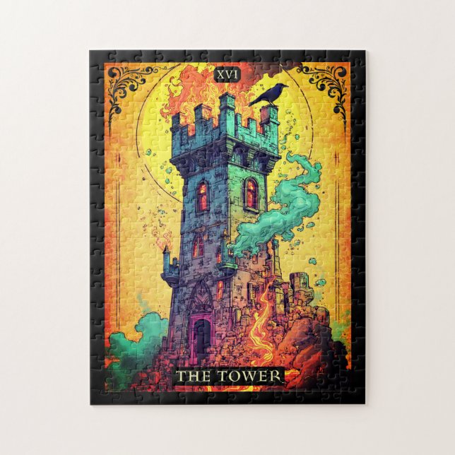 Puzzle Illustration de la carte Tarot, la tour (Vertical)