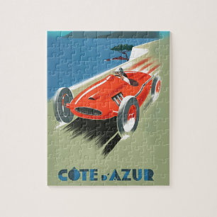 Puzzle Illustration de la course automobile vintage Côte 