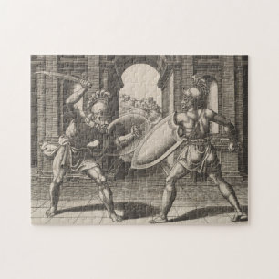 Puzzle Illustration de la lutte contre l'épée du gladiate