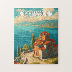 Puzzle Illustration de la Macédoine du Nord Art de voyage