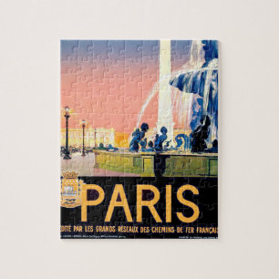 Puzzle Illustration de la publicité de voyage vintage Par