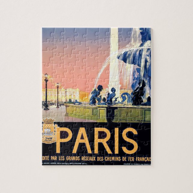 Puzzle Illustration de la publicité de voyage vintage Par (Vertical)