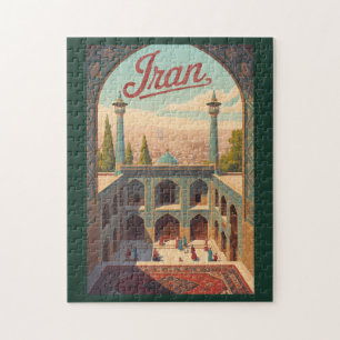 Puzzle Illustration de la skyline d'Iran Art de voyage vi