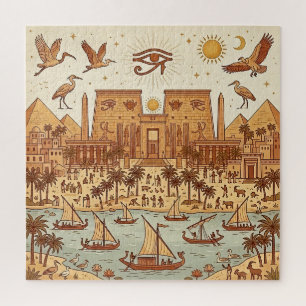 Puzzle Illustration de la ville antique égyptienne Boho-T