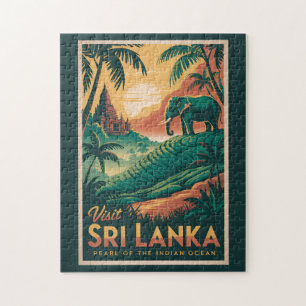 Puzzle Illustration de paysage de Sri Lanka Art de voyage
