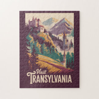 Puzzle Illustration de paysage de Transylvanie Art de voy