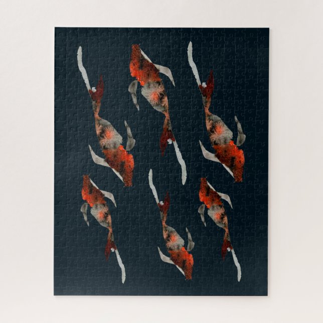 Puzzle Illustration de poisson koi aquarelle (Vertical)