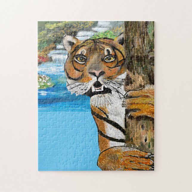 Puzzle Illustration de Tai Chi Tiger (Vertical)