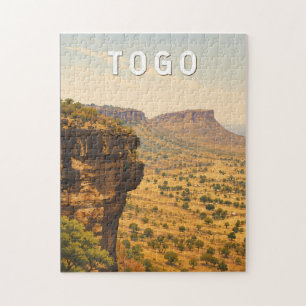 Puzzle Illustration de voyage d'art vintage Togo