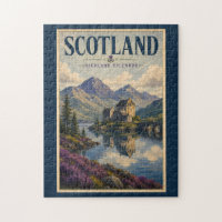 Illustration de voyage des Highlands écossais