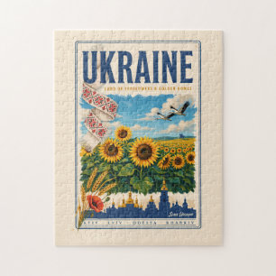 Puzzle Illustration de voyage du dôme doré du tournesol d