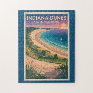 Puzzle Illustration de voyage du parc national des dunes