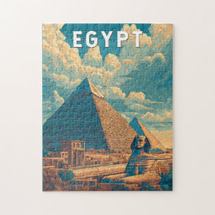 Puzzle Illustration de voyage en Égypte Art vintage
