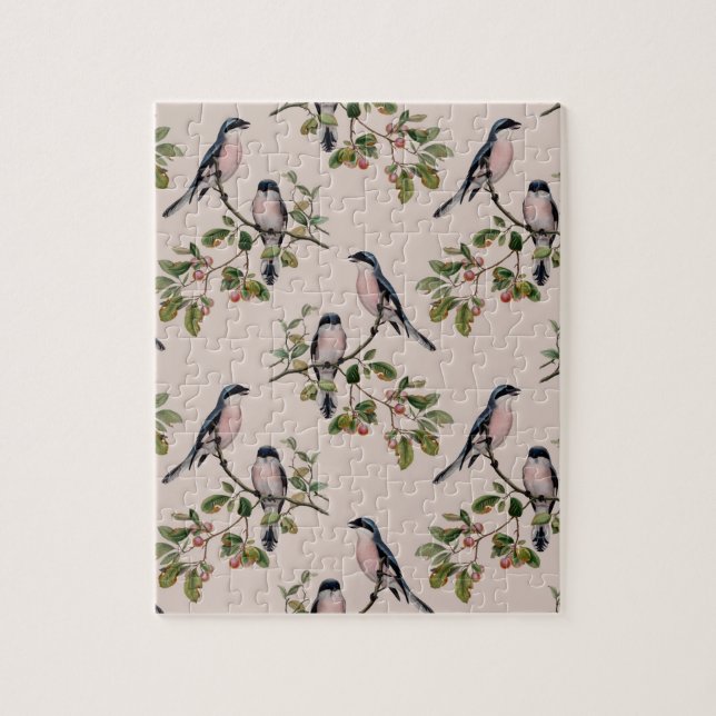 Puzzle Illustration d'oiseaux vintages (Vertical)