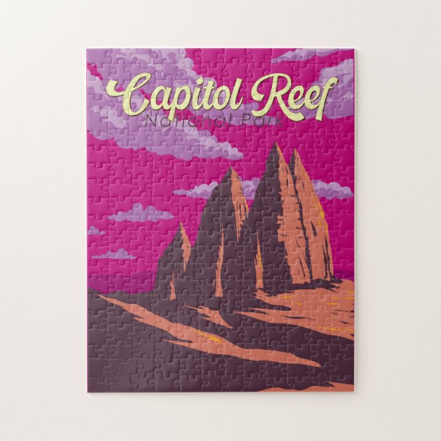 Puzzle Illustration du parc national Capitol Reef Art de  (Vertical)