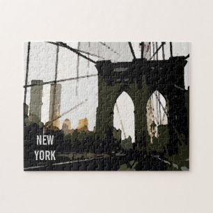 Puzzle Illustration du Pop Art Brooklyn Bridge New York C