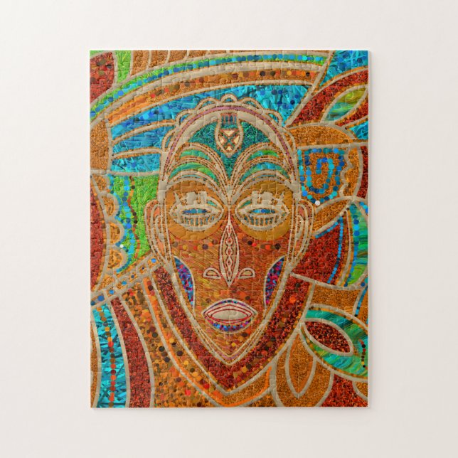 Puzzle Illustration d'un masque africain (Vertical)