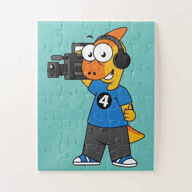 Puzzle Illustration D'Un Opérateur De Caméra Parasaurolop (Vertical)