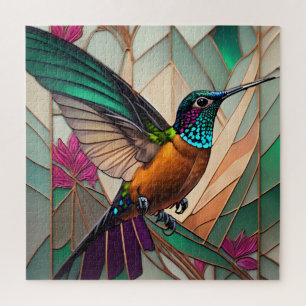 Puzzle Illustration en verre tendu d'un colibri