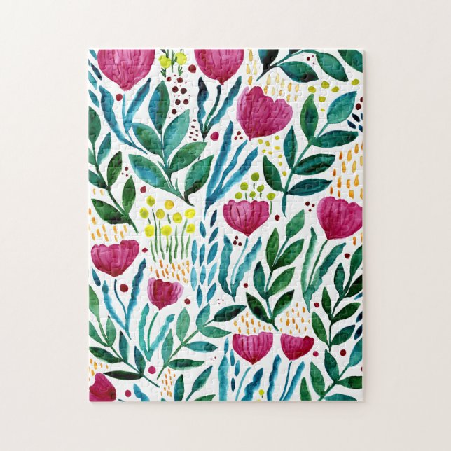 Puzzle Illustration florale botanique (Vertical)