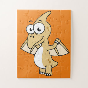 Puzzle Illustration Mignonne D'Un Pterodactyl. 2